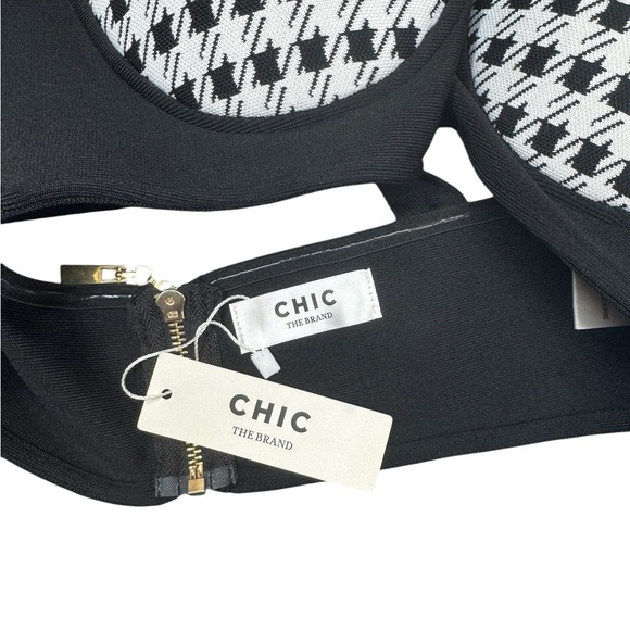 CHIC THE BRAND.Black and White Gingham Bikini with High-Waisted Bottoms - Picture 8 of 16